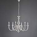 Lampadario Shabby Chic Lucca Legno Bianco 6 Luci E14 BL271-6-BCO