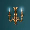 Applique Contemporanea Lucca Legno Oro 2 Luci E14 BL271-AP2-OR