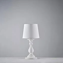 Lumetto Shabby Chic Lucca Legno Bianco 1 Luce E14