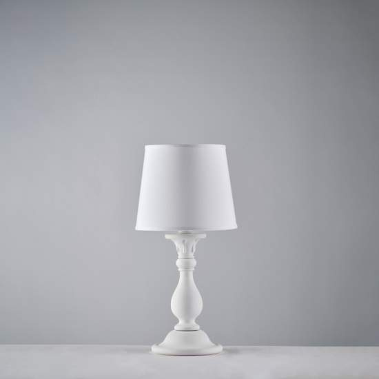 Lumetto Shabby Chic Lucca Legno Bianco 1 Luce E14 BL271-LT-BCO
