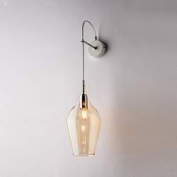 Applique Contemporanea Ares Metallo Ambra 1 Luce E14 Applique Contemporanea Ares Metallo Ambra 1 Luce E14