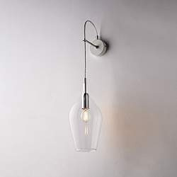 Applique Contemporanea Ares Metallo Trasparente 1 Luce E14 Applique Contemporanea Ares Metallo Trasparente 1 Luce E14