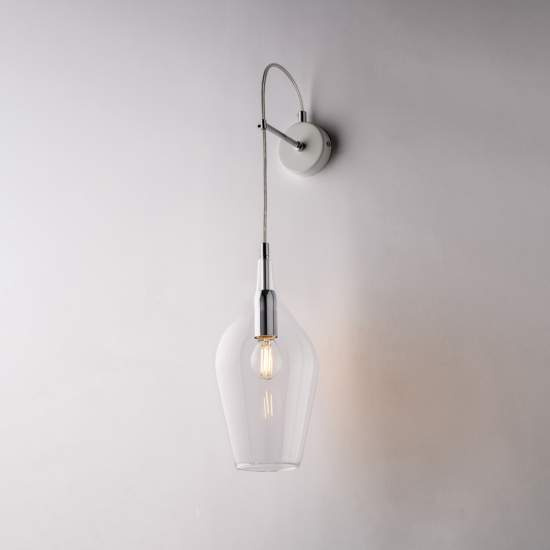 Applique Contemporanea Ares Metallo Trasparente 1 Luce E14 BL273-AP1-TR