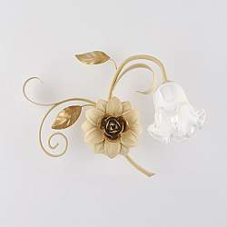 Applique Arte Povera Cesto Metallo Avorio E Oro 1 Luce E14 Applique Arte Povera Cesto Metallo Avorio E Oro 1 Luce E14