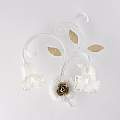 Applique Arte Povera Cesto Metallo Bianco E Oro 2 Luci E14 BL274-AP2-BCO