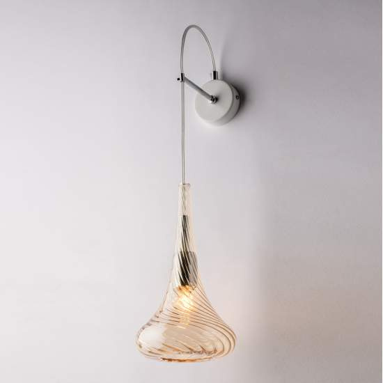 Applique Contemporanea Nemesi Metallo Ambra 1 Luce E14 BL280-AP1-AM