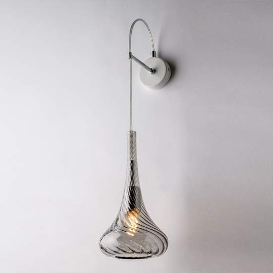 Applique Contemporanea Nemesi Metallo Grigio Fumè 1 Luce E14 BL280-AP1-GR