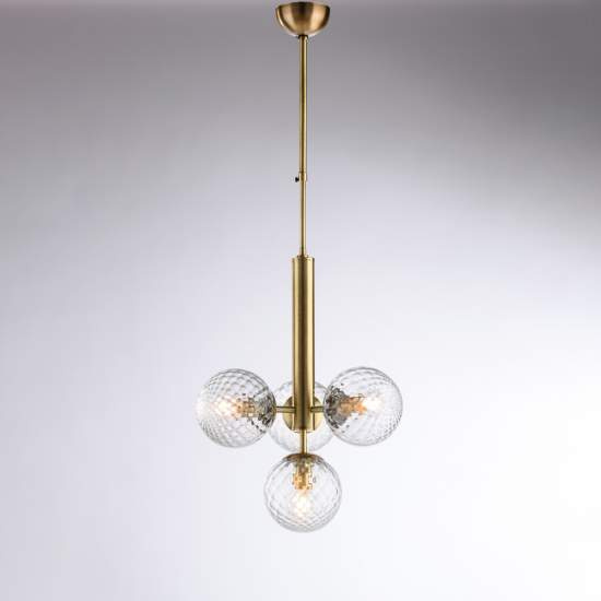 Lampadario Contemporaneo Armonia Metallo Bronzo 4 Luci E14 BL285-4-BRZ