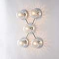 Plafoniera Contemporanea Armonia Metallo Cromo 5 Luci E14 BL285-PL5-CR