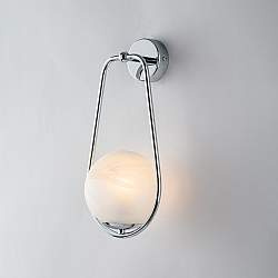 Applique Contemporanea Afrodite Metallo Cromo 1 Luce E14 Applique Contemporanea Afrodite Metallo Cromo 1 Luce E14