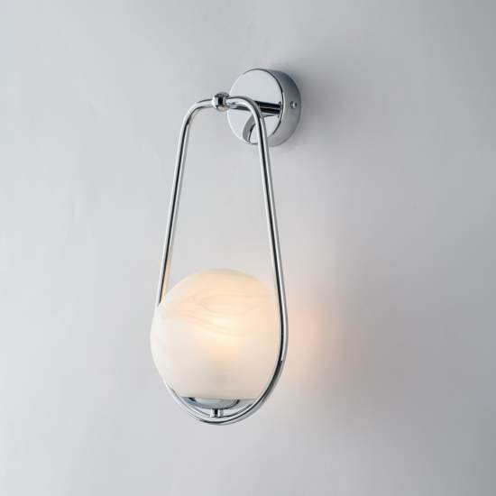 Applique Contemporanea Afrodite Metallo Cromo 1 Luce E14 BL286-AP1-CR