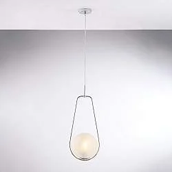 Lampadario Contemporaneo Afrodite Metallo Cromo 1 Luce E27