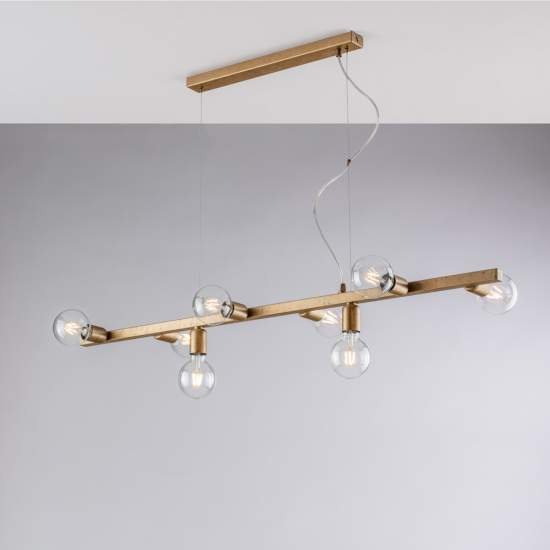 Lampadario Contemporaneo Fabian Metallo Oro 8 Luci E27 BL293-8-OR