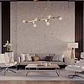 Lampadario Contemporaneo Fabian Metallo Oro 8 Luci E27 BL293-8-OR