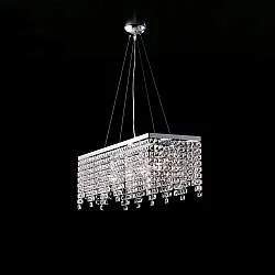 Lampadario Classico Penelope Metallo Cromo Cristallo 4 Luci E27