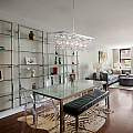 Lampadario Classico Penelope Metallo Cromo Cristallo 6 Luci E27 BL31-6-CR