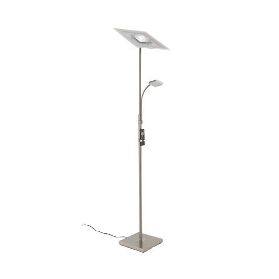Piantana Moderna Agiled Metallo Nichel Satinato Led Integrato 28W 3000K 1341022