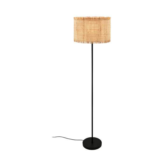 Lampadario Vintage Borra Metallo Paglia Nero 1 Luce E27 1854014
