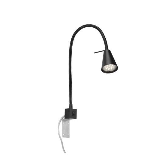 Applique Moderna Tuso Metallo Nero 1 Luce Gu10 3000K 2080015