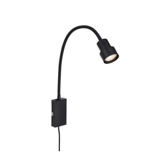 Applique Moderna Tusi Metallo Nero 1 Luce Gu10 3000K 2085015