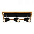Spot Contemporaneo Frey Metallo Nero 3 Luci Gu10 2138035