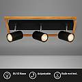 Spot Contemporaneo Frey Metallo Nero 3 Luci Gu10 2138035