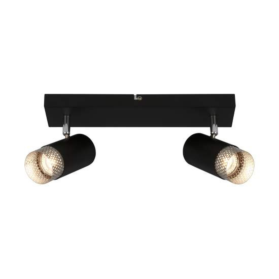 Spot Vintage Plek Metallo Cromo Opaco 2 Luci Gu10 2142025