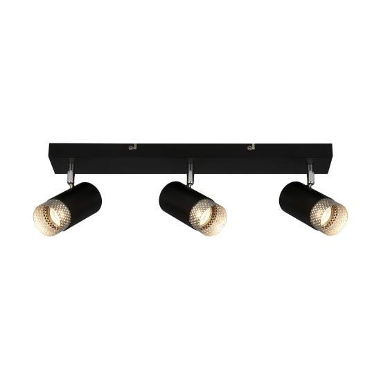Spot Vintage Plek Metallo Cromo Opaco 3 Luci Gu10 2142035