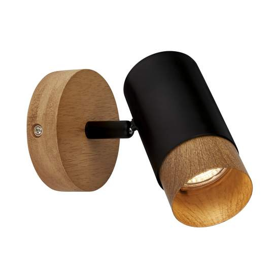 Spot Vintage Plek Metallo Nero 1 Luce Gu10 2144015