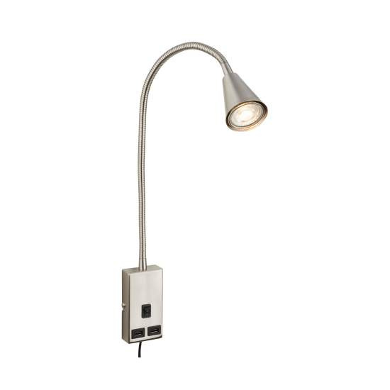 Applique Nordico Justra Metallo Nichel Satinato 1 Luce Gu10 2175012