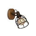 Spot Vintage Korbo Metallo Ruggine Legno 1 Luce E27 Ip20 2670014