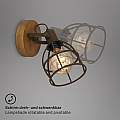Spot Vintage Korbo Metallo Ruggine Legno 1 Luce E27 Ip20 2670014