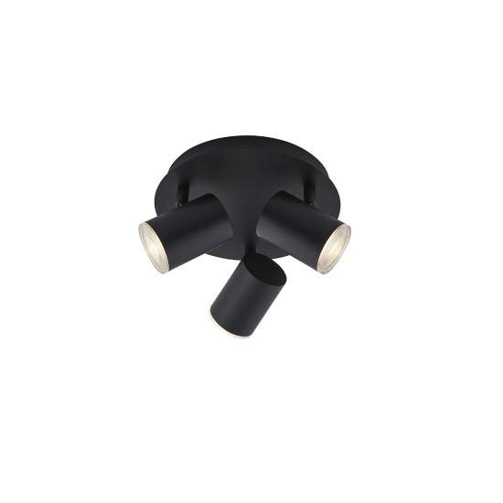 Faretti E Spot Moderno Banyo Splash Metallo Nero 3 Luci Gu10 2731035