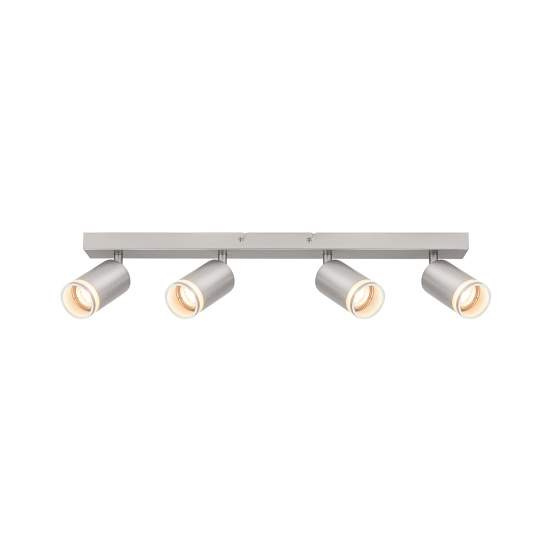 Spot Moderno Rub Metallo Cromo Opaco 4 Luci Gu10 2832044