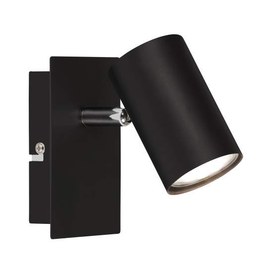 Faretto Moderno Isil A Metallo Nero 1 Luce Gu10 3000K 2840015