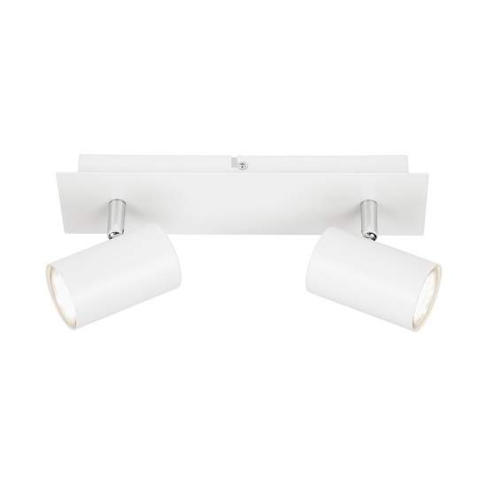 Faretto Moderno Isil A Metallo Bianco 2 Luci Gu10 3000K 2840026