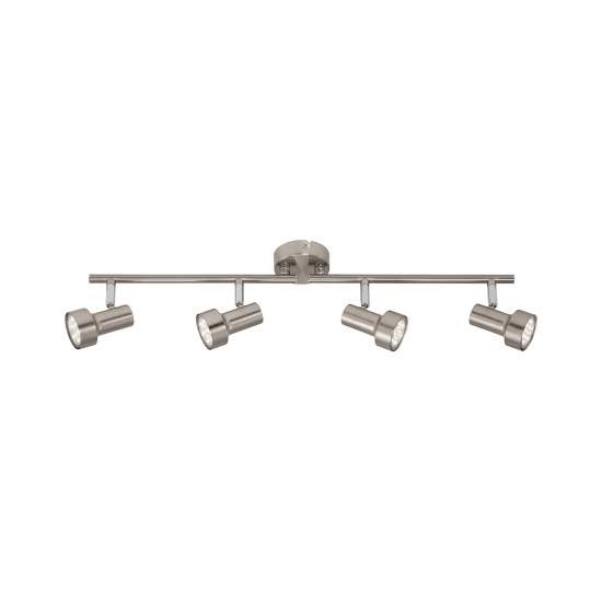 Spot Moderno Sub Metallo Nichel Satinato 4 Luci Gu10 2843042