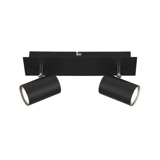 Spot Moderno Run Metallo Nero 2 Luci Gu10 2857025