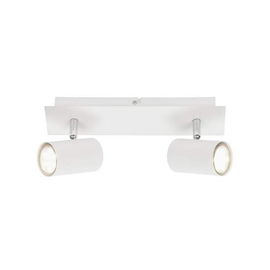 Spot Moderno Run Metallo Bianco 2 Luci Gu10 2857026