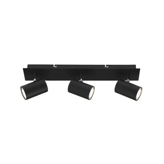 Spot Moderno Run Metallo Nero 3 Luci Gu10 2857035
