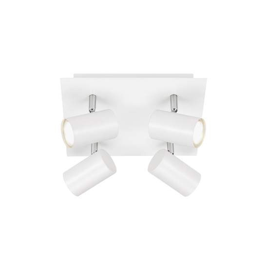 Spot Moderno Run Metallo Bianco 4 Luci Gu10 2857046