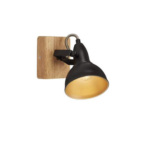 Spot Vintage Barnim Metallo Nero 1 Luce E14 2901015