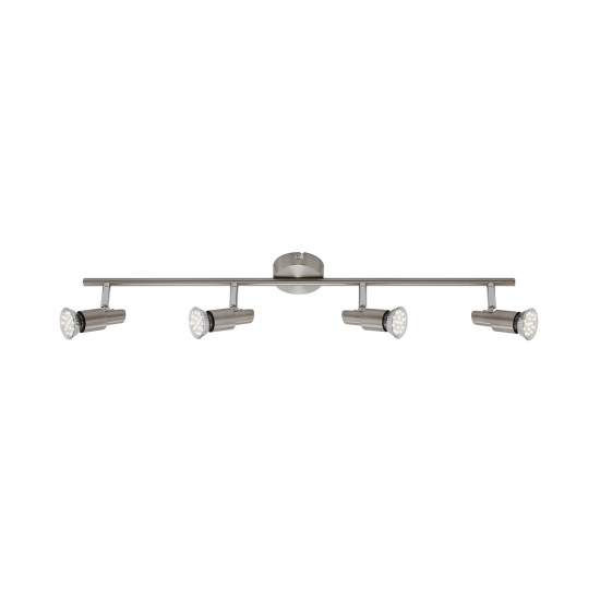 Spot Contemporaneo One Metallo Nichel Satinato 4 Luci Gu10 3000K 2907042