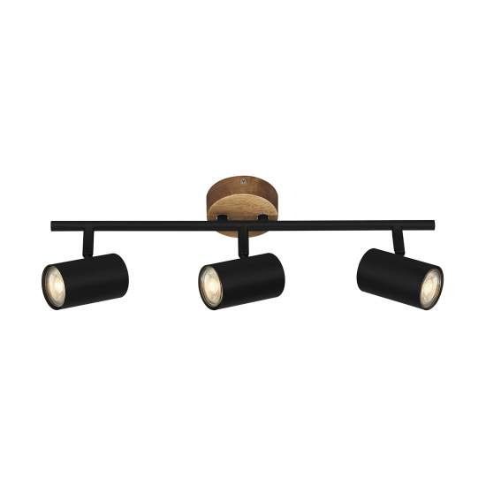 Spot Vintage Muritz Metallo Nero 3 Luci Gu10 2920035