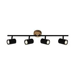 Spot Vintage Muritz Metallo Nero 4 Luci Gu10