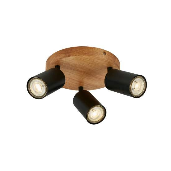 Spot Vintage Kullig Metallo Nero 3 Luci Gu10 2922035