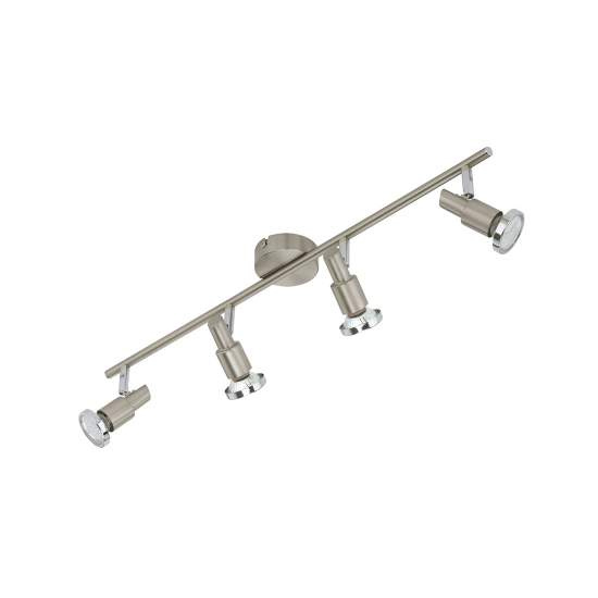 Spot Nordico Cool Metallo Nichel Satinato 4 Luci Gu10 2991042B