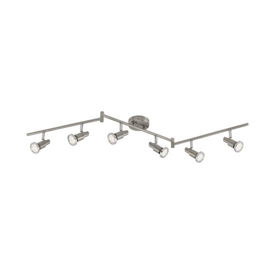 Spot Nordico Cool Metallo Nichel Satinato 6 Luci Gu10 2991062B