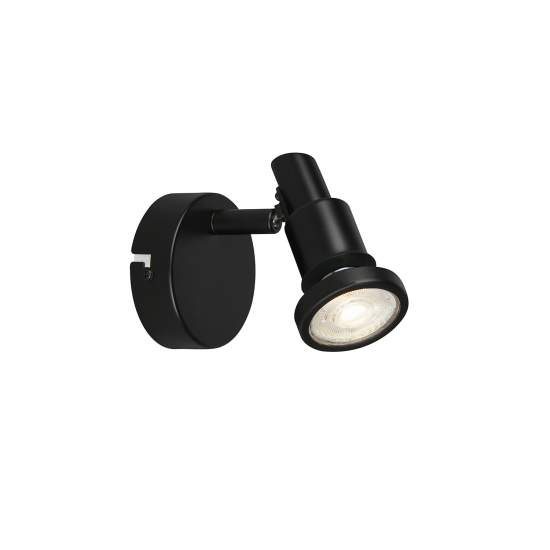 Faretti E Spot Nordico Flamo Metallo Nero 1 Luce Gu10 3000K 2992015