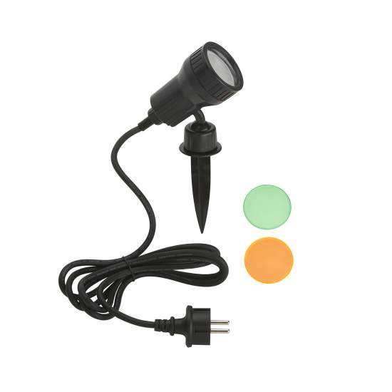 Paletto Esterno Moderno Terra Plastica Nero 1 Luce Gu10 3075015